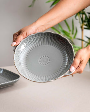Melamine Grey Platter- Small
