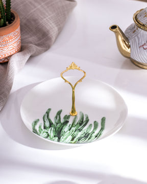 The Foliage Serving Platter With Handle