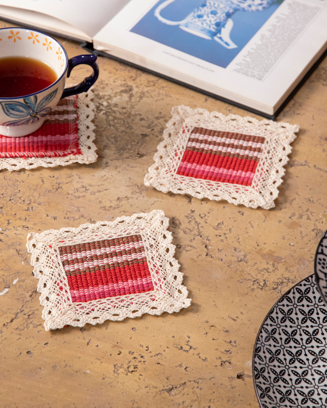 Pink Harmony Lace - Set of 6 - Small 
