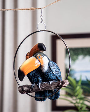 Decorative Ring Hanging Toco Toucan - The Decor Kart 