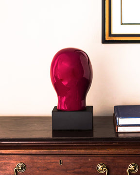Decorative Display Head Model Table Top - Wine Color