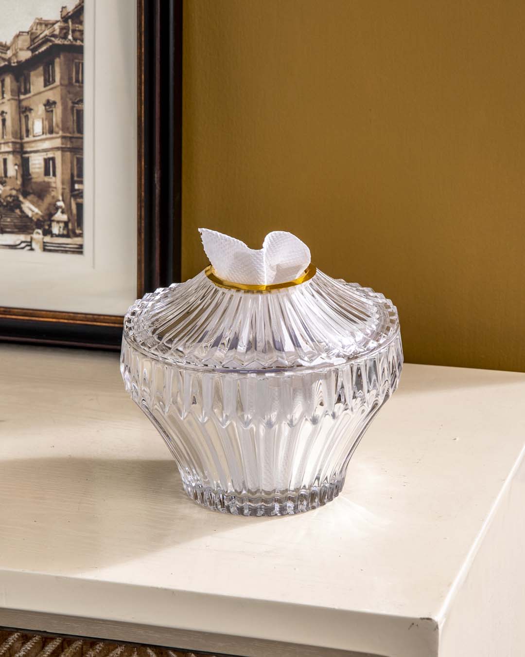 Crystal Cut Candy Buffet Jar 