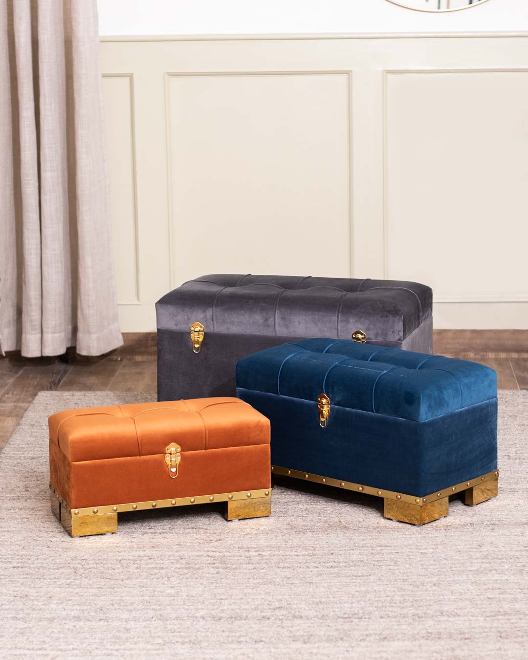 Storage & Sitting Settees - Set of 3 - The Decor Kart 