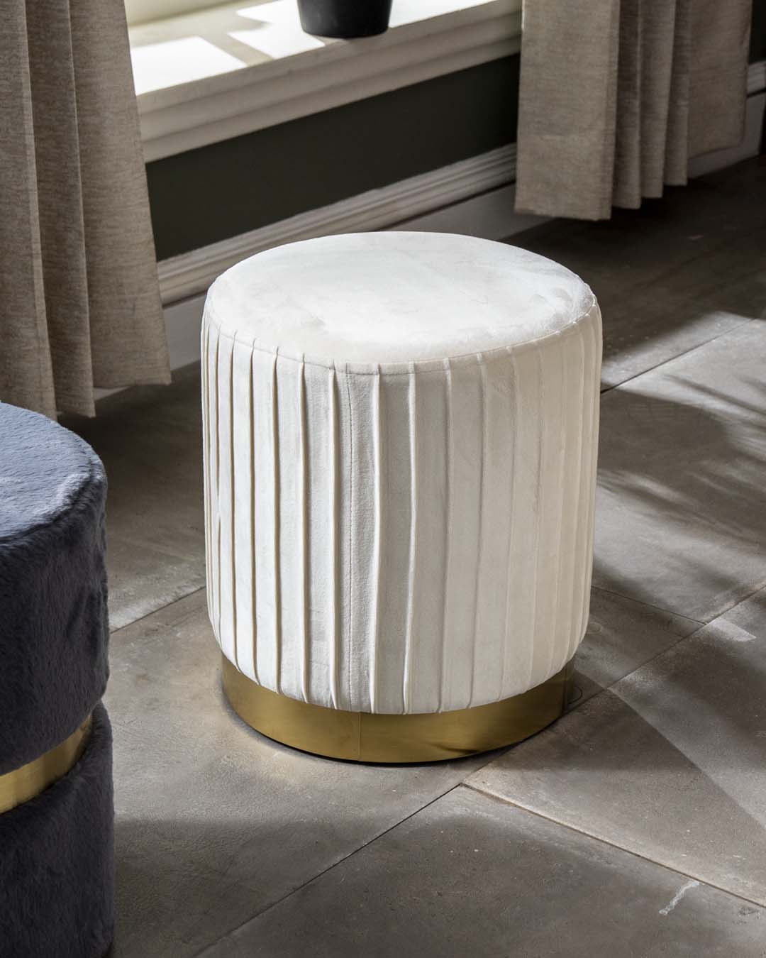 Luxe Ottoman - White 