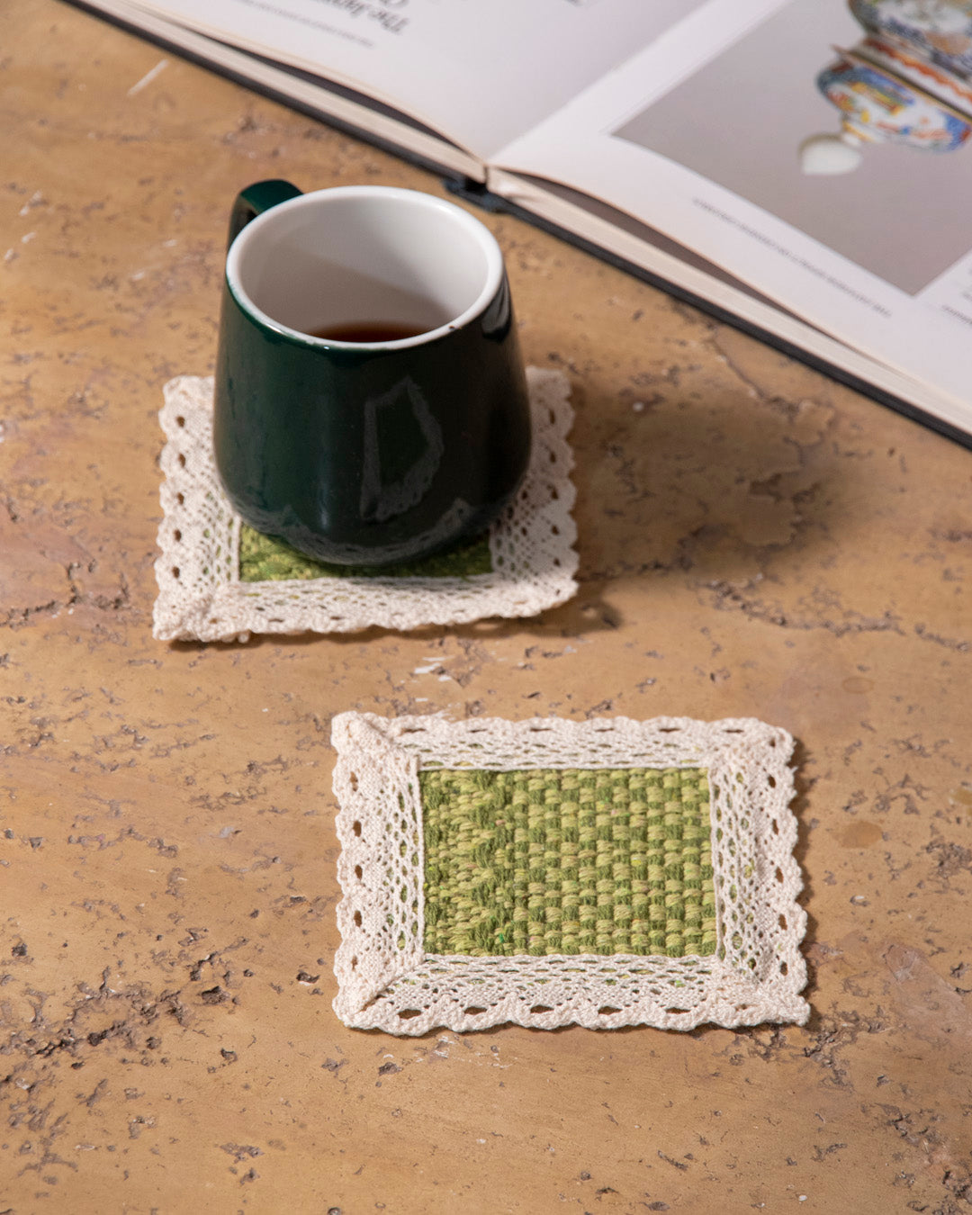 Vintage Charm Woven Trivets - Set of 6 - Small 