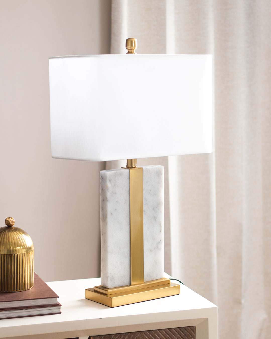 Marble Console Table Lamp