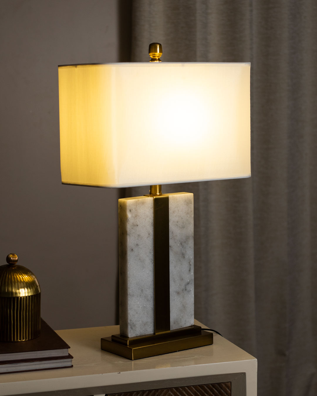 Marble Console Table Lamp
