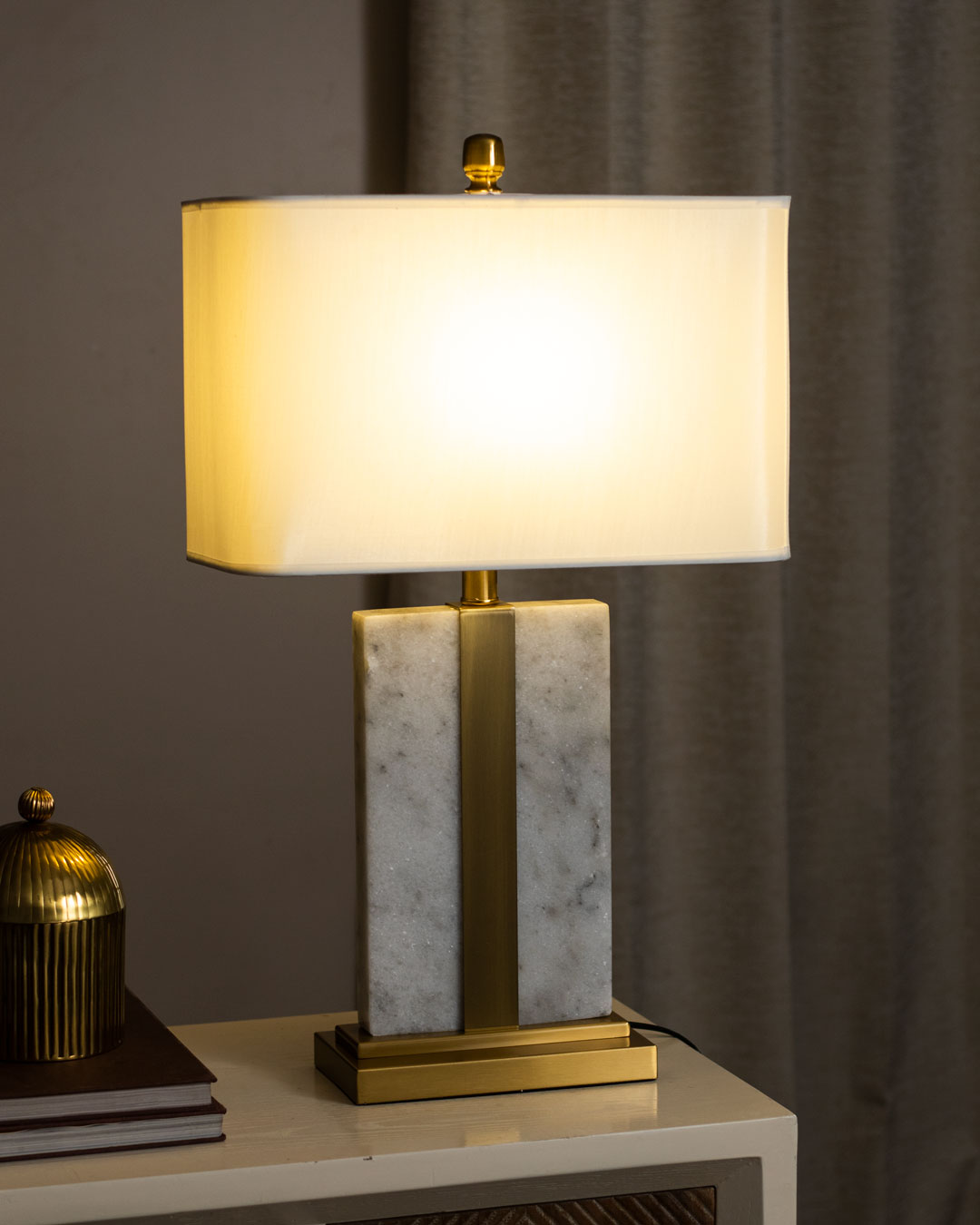 Marble Console Table Lamp