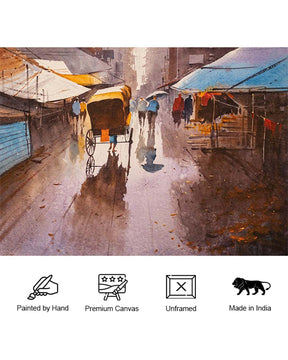 Kolkata Street - Water Colour Painting