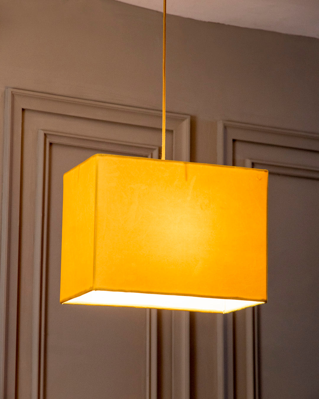 Sunshine Glow Rectangular Shade Pendant Light 