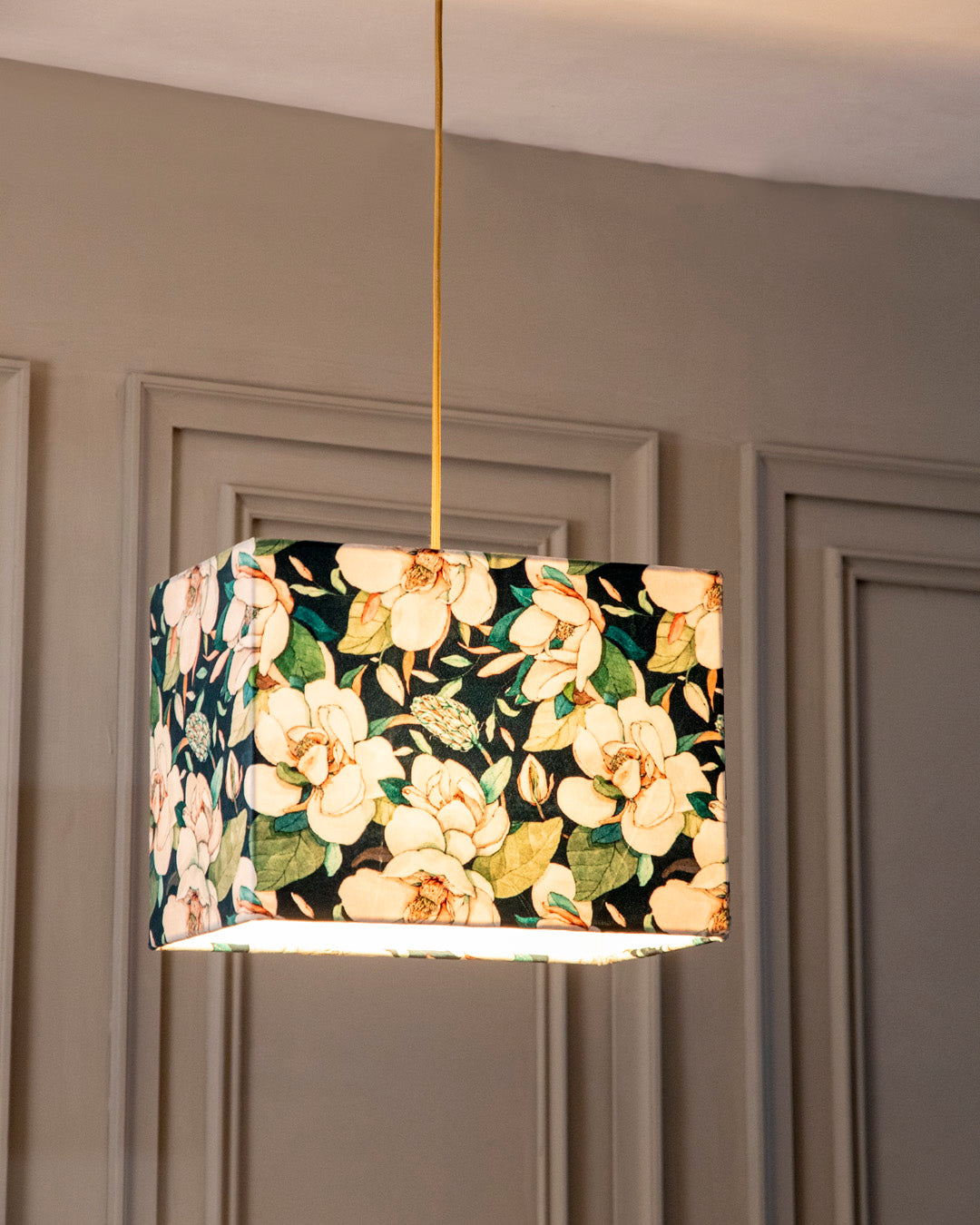 Magnolia Noir Rectangular Shade Pendant Light 