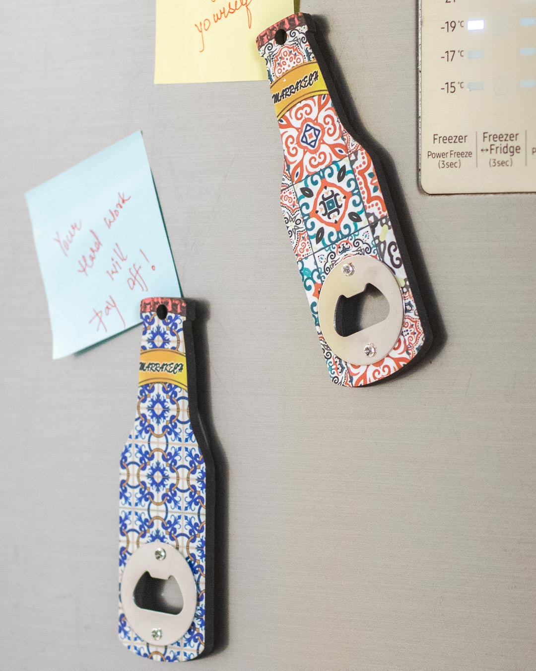 Beer 'Bottle' Fridge Magnets Cum Openers - Set of 2 - The Decor Kart