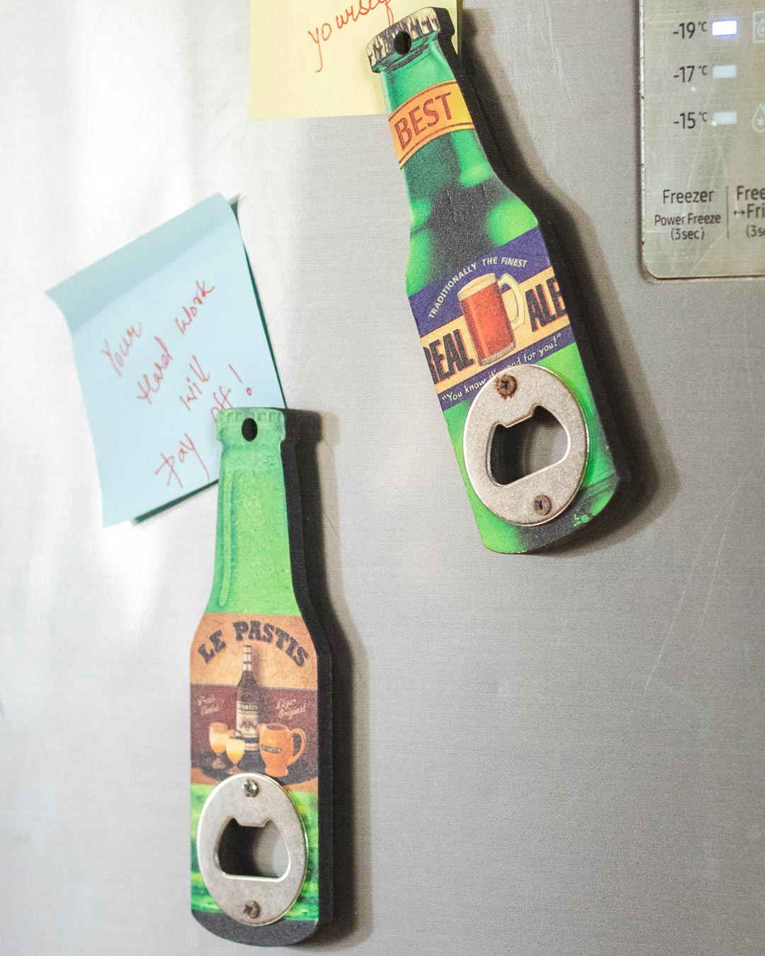 Le Pastis 'Bottle' Fridge Magnets Cum Openers - Set of 2 - The Decor Kart 