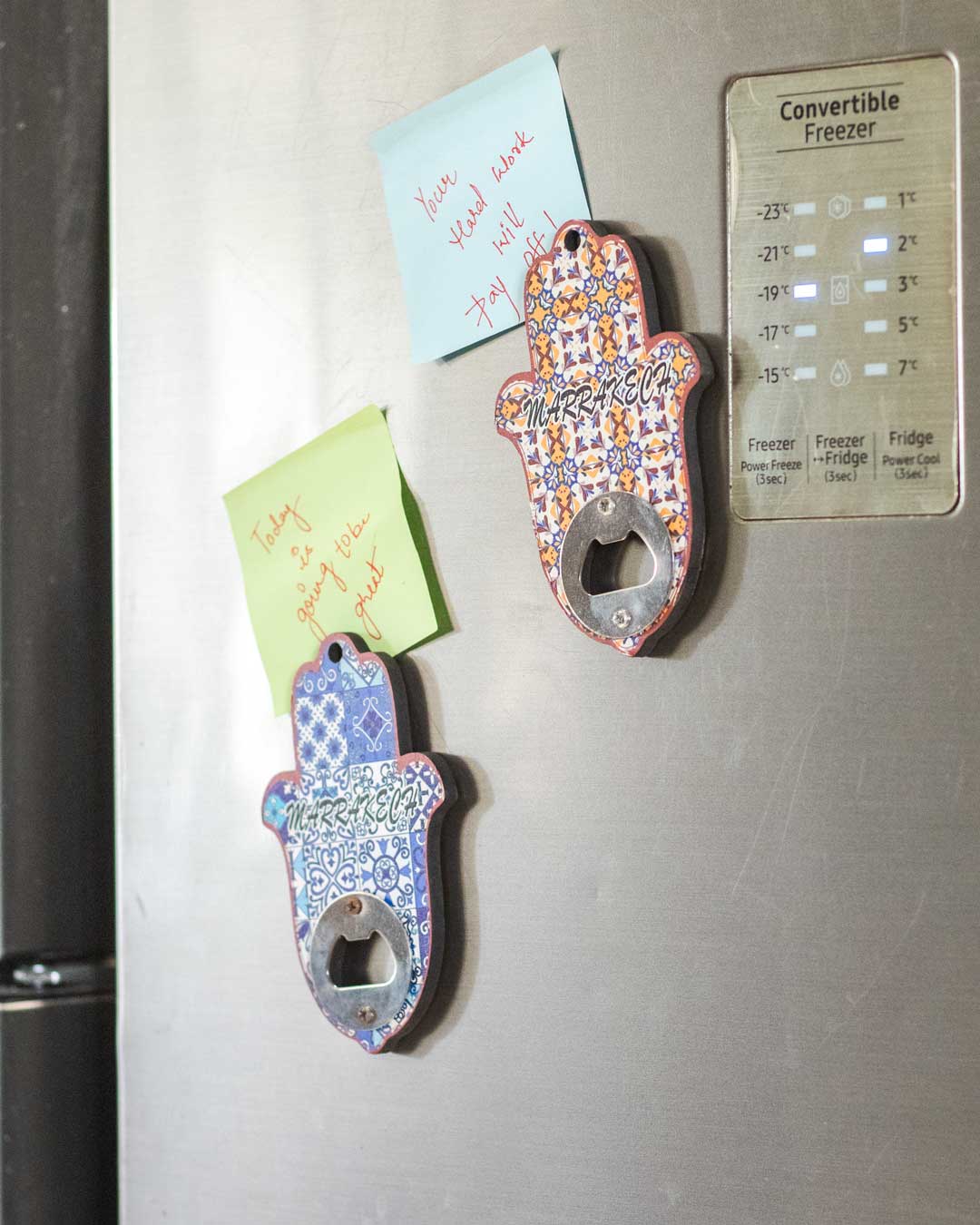 Pattern 'Bottle' Fridge Magnets Cum Openers - Set of 2 - The Decor Kart 