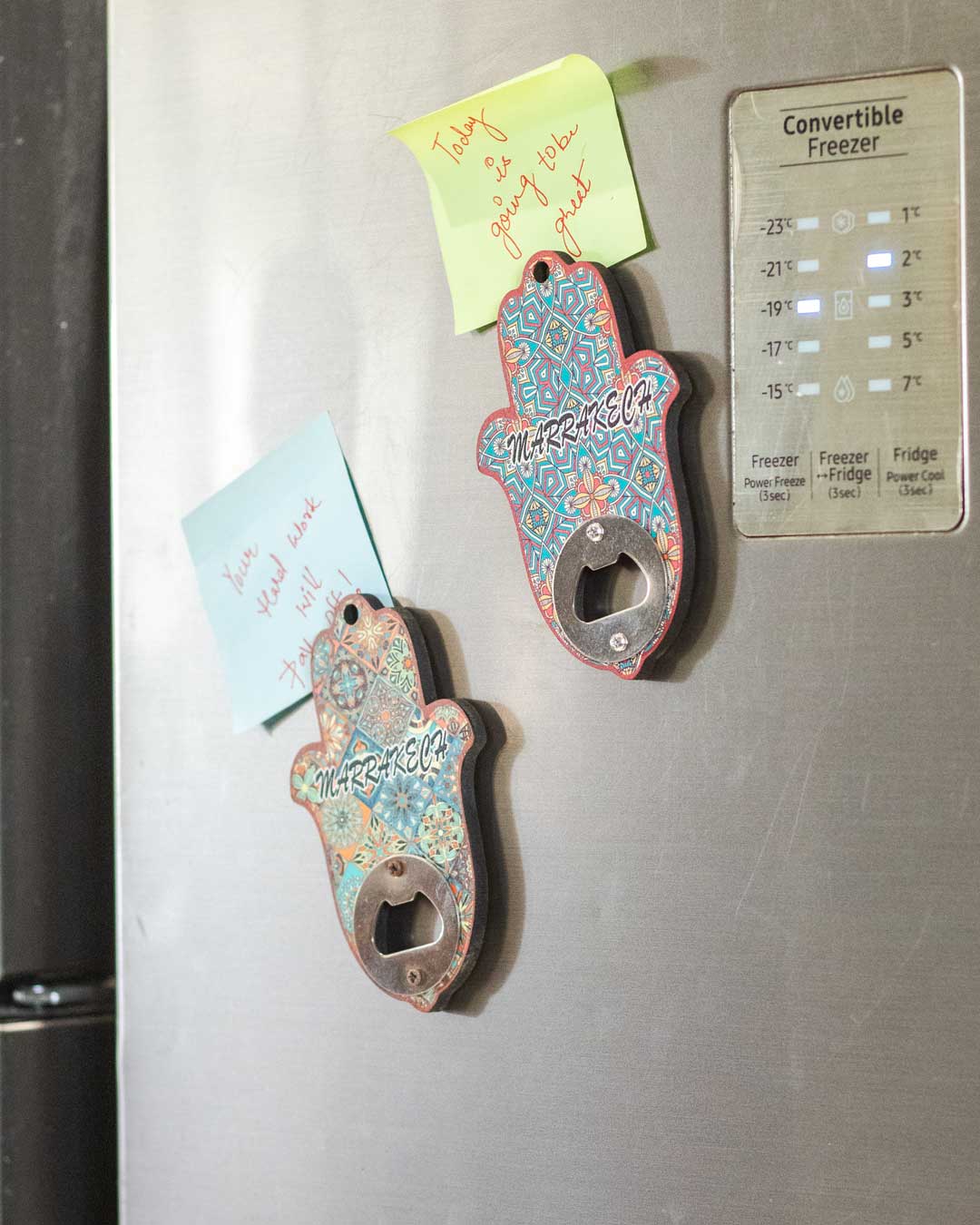 Pattern 'Bottle' Fridge Magnets Cum Openers - Set of 2 - The Decor Kart