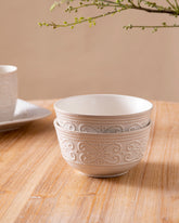 Snow Petal Ceramic Bowl 