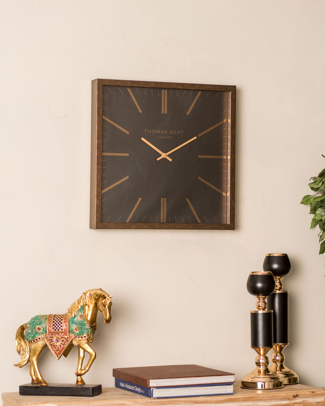 Wooden Border Classic Wall Clock - Large