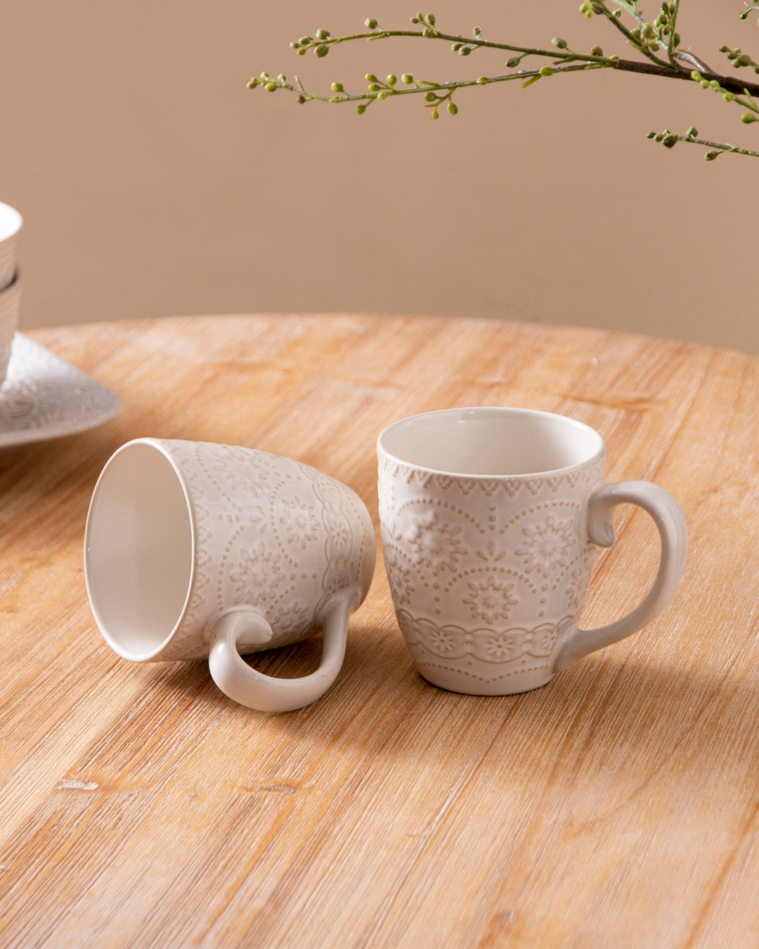 Snow Petal Ceramic Coffee Mug 
