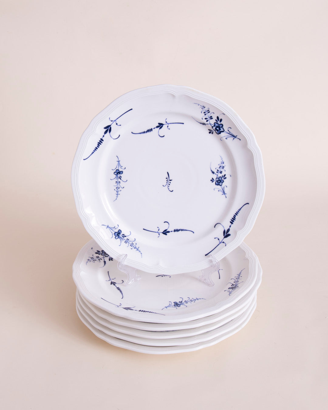Blue Floral Scroll Dinner Plate 