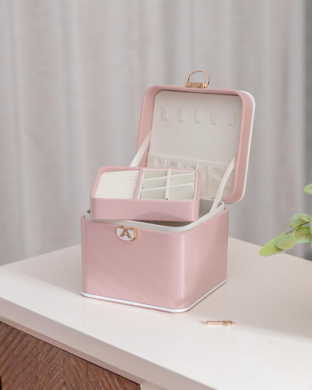 Travel Jewellery Box - Pink - The Decor Kart 