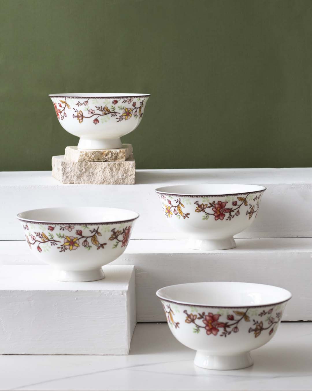 Quiet Pastoral Katori - Set of 4 - The Decor Kart 