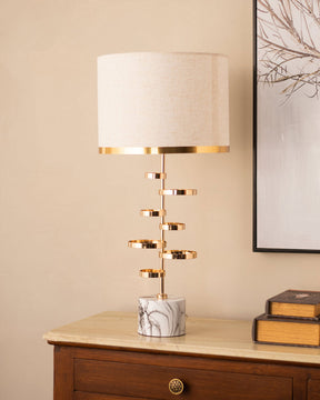 Patella' Sculptural Metal Table Lamp