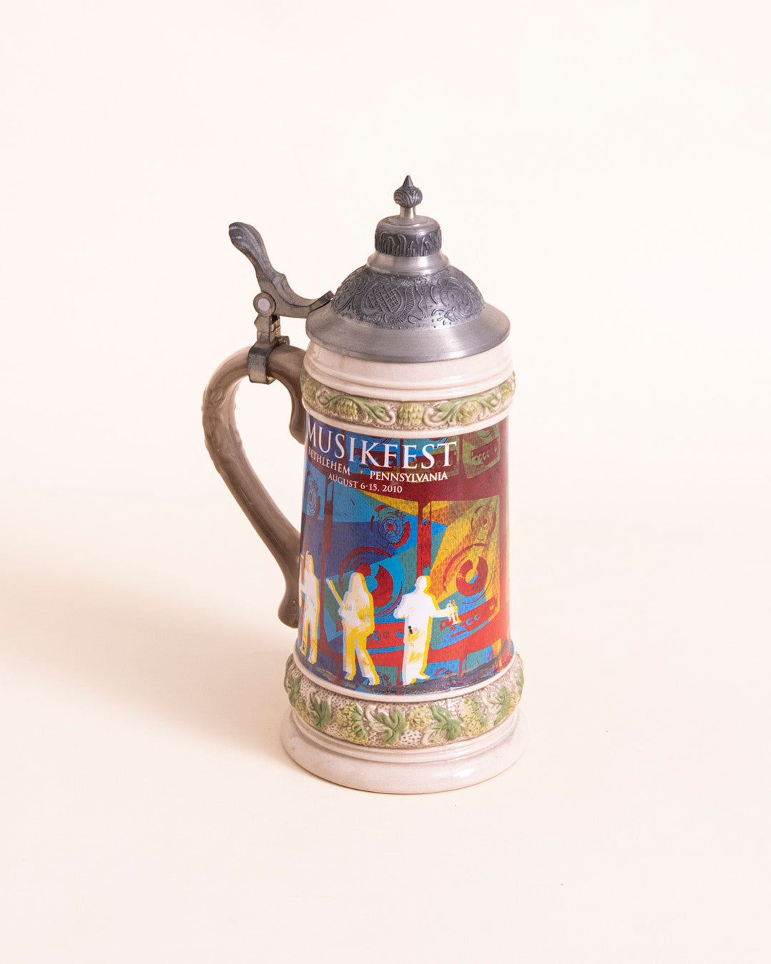 Musikfest Celebration - Vintage Stein Beer Mug with Lid 