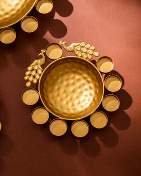 Divine Light: Multi-Diya Holders - Set of 3