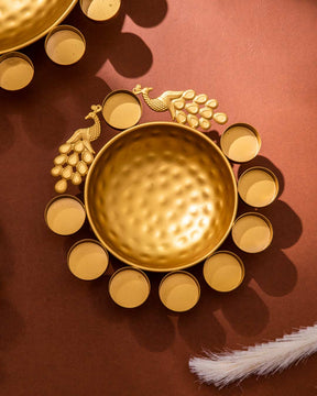 Divine Light: Multi-Diya Holders - Set of 3