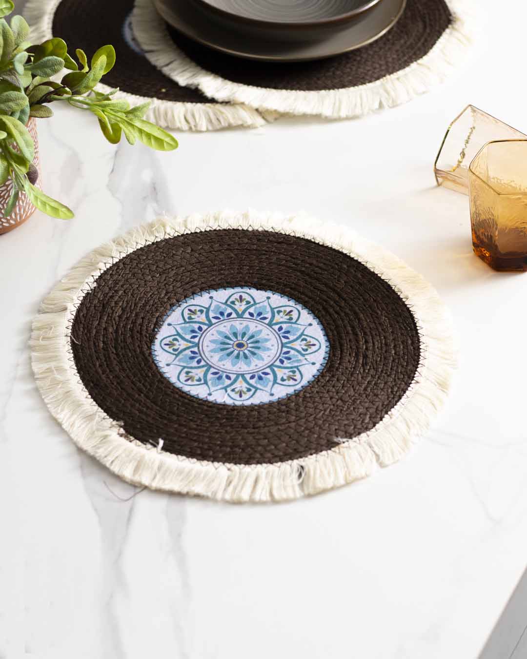 Bohemian Mandala Placemat - Brown - The Decor Kart