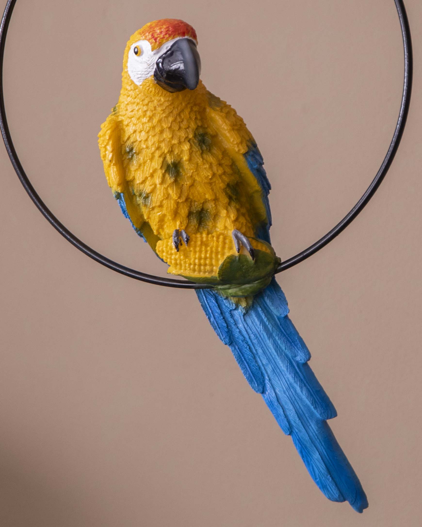 Decorative Ring Hanging Macaw Parrot 