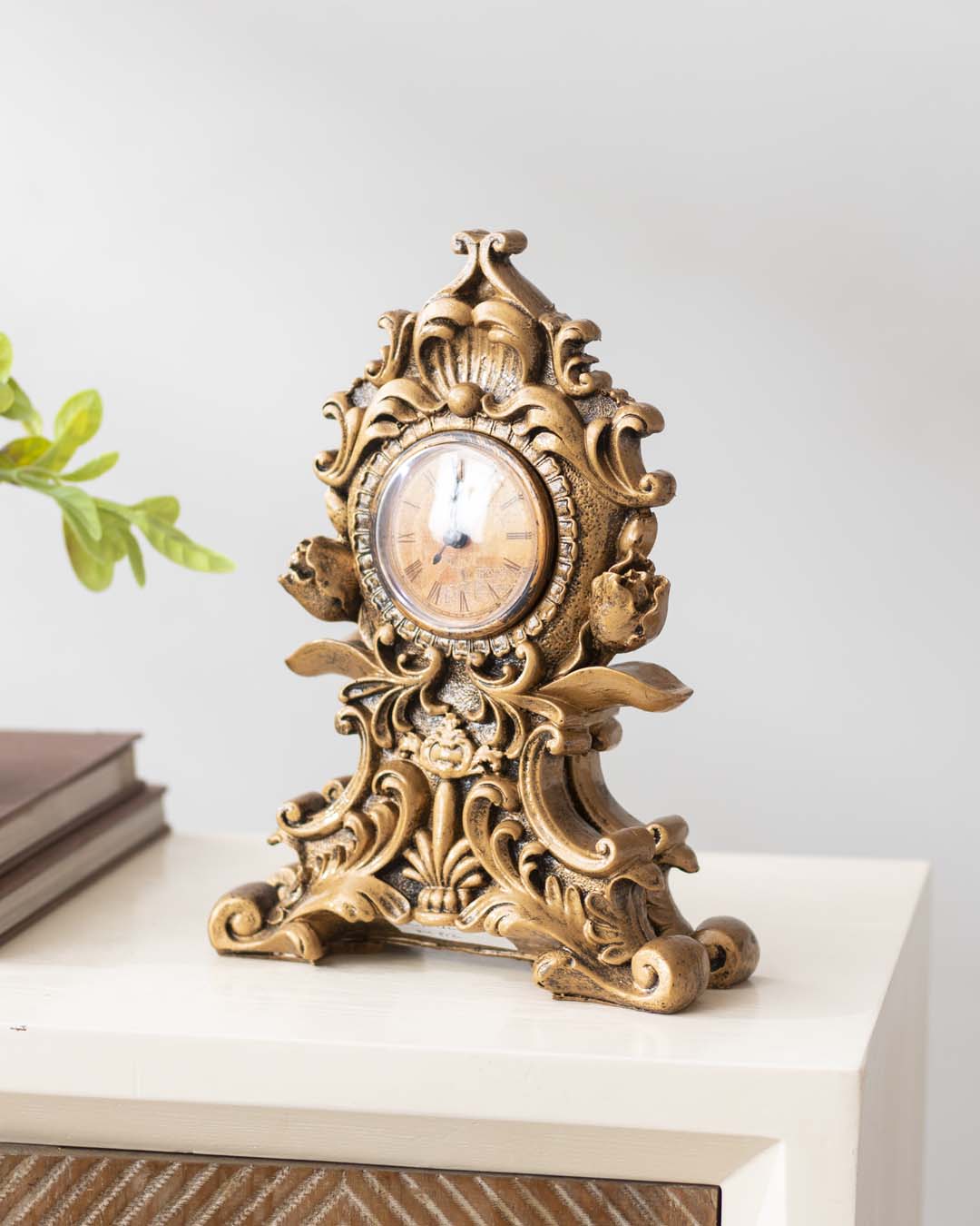 Classic Gold Victorian Table Top Clock - The Decor Kart
