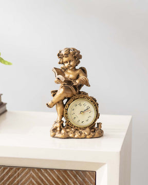 Classic Gold Angle Table Top Clock - The Decor Kart 