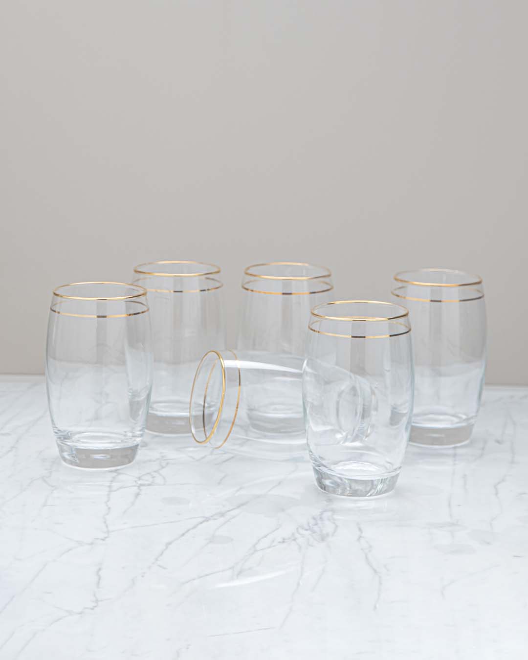 Old Fashion Egg Shape Drinking Glasses - Set of 6 - The Decor Kart 