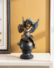 Angel Cherub Playing Harp 