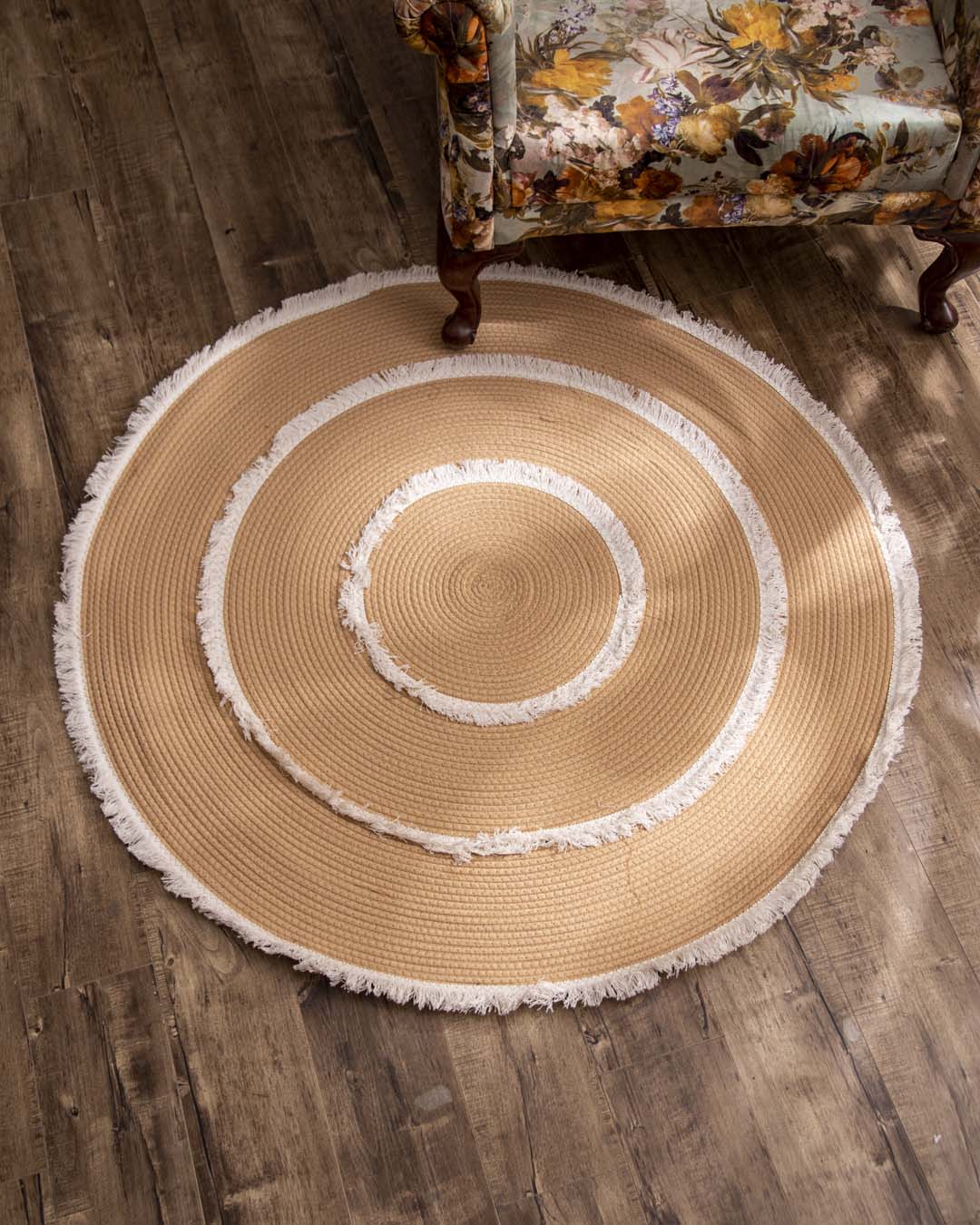 Vintage Bohemian Chic Round Floor Rug