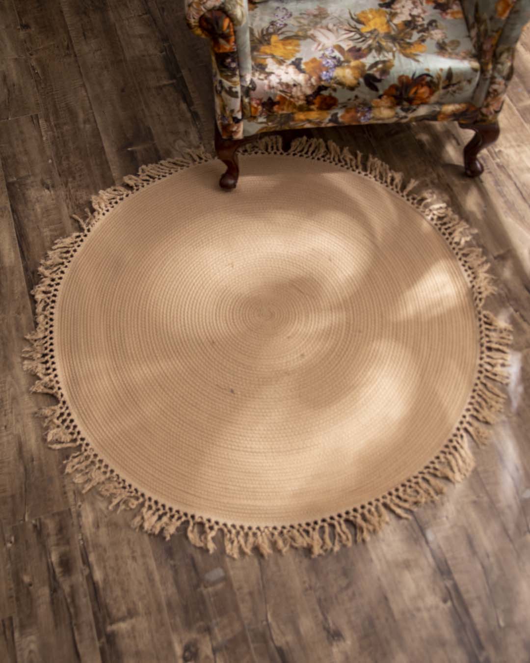 Vintage Bohemian Chic Round Floor Rug