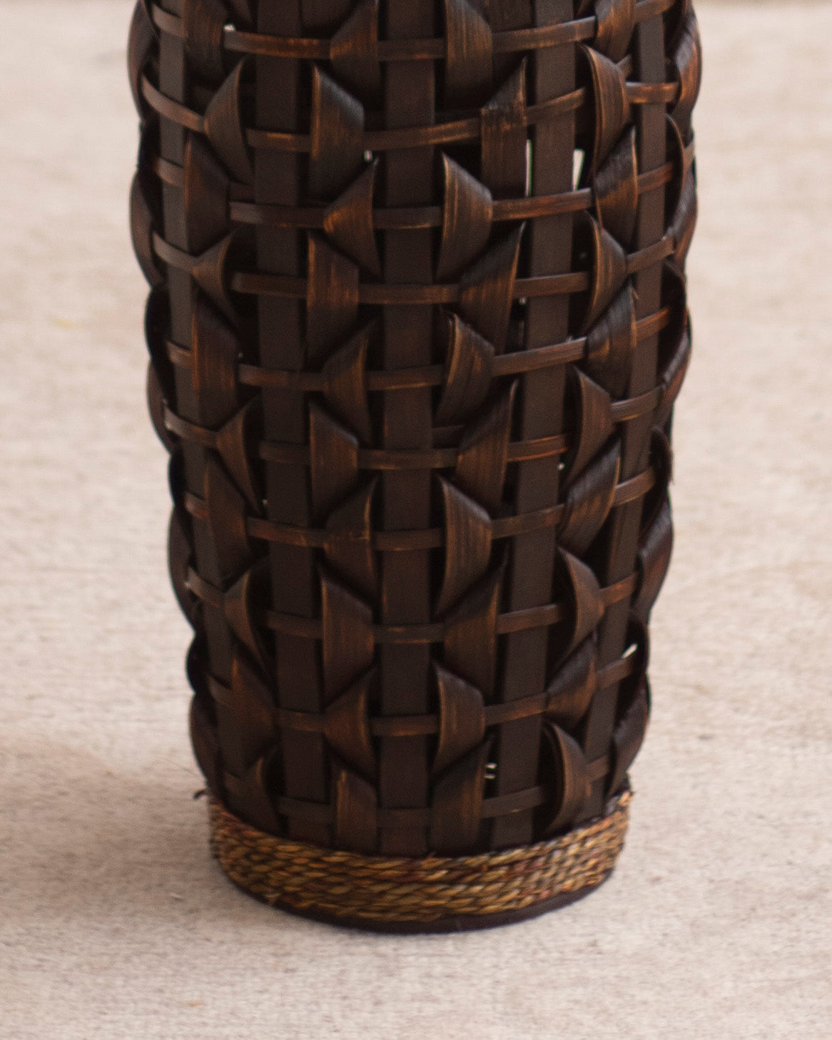 Retro Bamboo Floor Vase - Small 