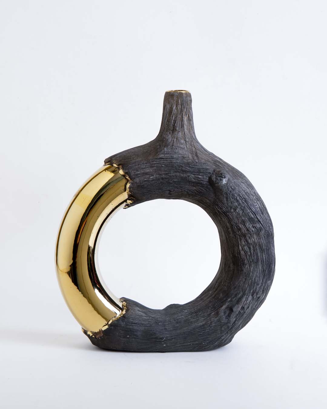 Rustic Loop Metallic Vase- Large 