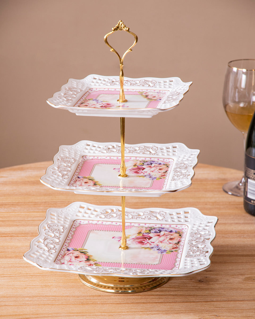 Lace Edge 3-Tier Cake Stand 