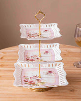 Floral Grace 3-Tier Cake Stand 