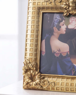 Golden 'Lily' Ornate Photo Frame - The Decor Kart 