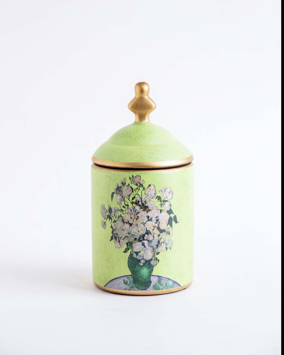 'Pink Roses' Vincent Van Gogh Painting Decorative Jar 