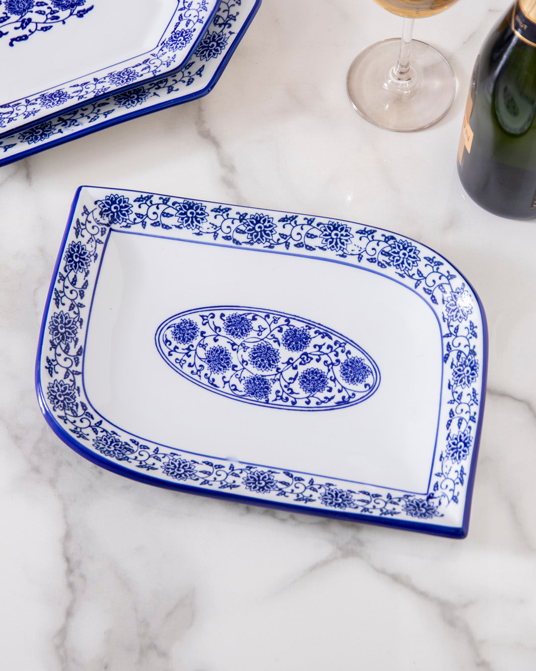 Vintage Blue & White Platter - Large 
