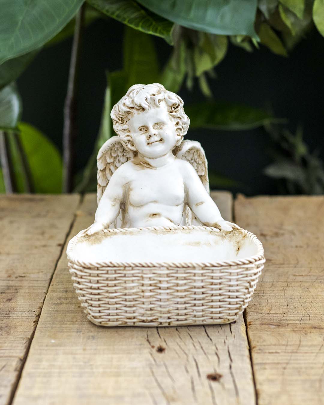 Toscano Basket Angel Cherub Figurine - The Decor Kart 