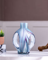 Tidal Aqua Glass Vase - Small