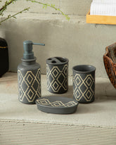 Bohemian 4-Piece Bath Set - Grey 