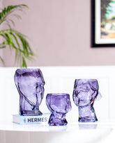 Abstract Human Face Glass Vase - Set of 3