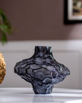 Canyon Smoke Glass Vase - Set of 2