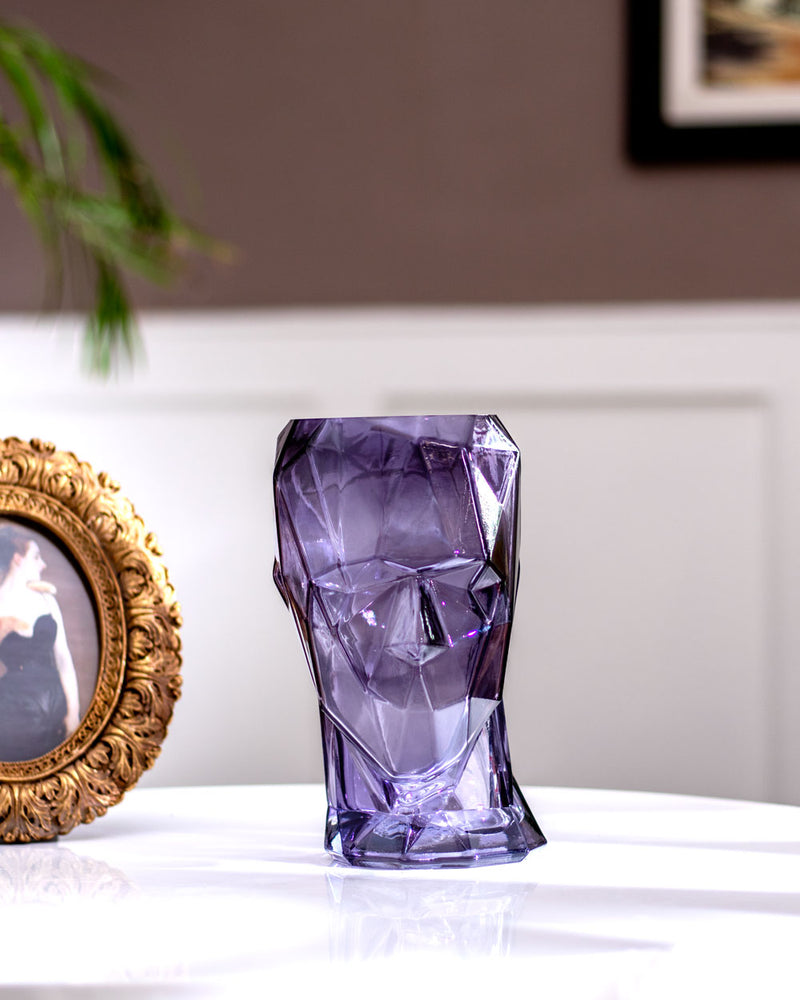 Abstract Human Face Glass Vase - Set of 3